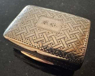 William IV Silver Vinaigrette, TS Makers Mark, Birmingham, 1836