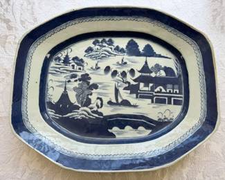 Antique Chinese Canton Porcelain Blue