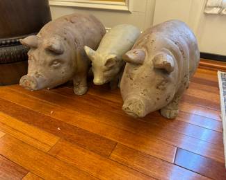 3 Concrete Piggys