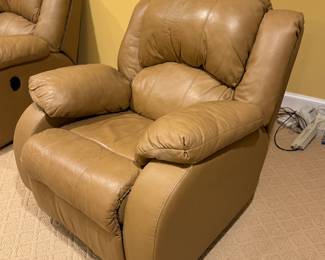 Leather Reclining Armchair (40"W x 44"D x 38" Back Height)