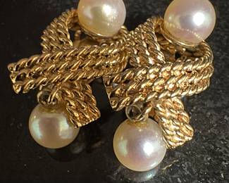 14K Gold & Pearl Earrings