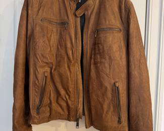 Men's Andrew Marc / Marc New York Brown Leather Coat Size XXL