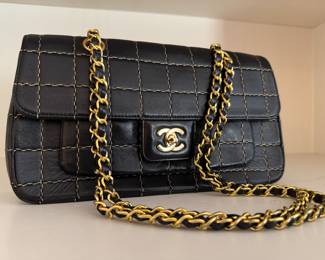 Women's CHANEL Reproduction Black Leather Handbag
