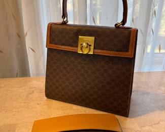 Women's Celine Macadam Blason Triomphe Logo Pattern Leather Handbag & Celine Triomphe Leather Wallet