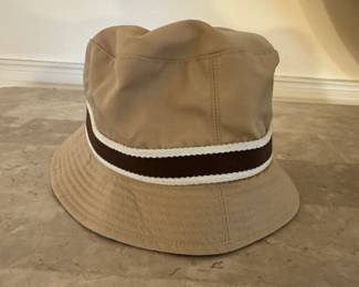 Coach Tan with Stripe Bucket Hat Size S