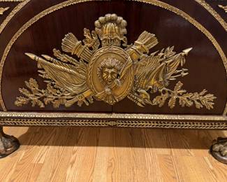 Louis XVI Style Gilt Bronze Mounted Marble Top Commode (21"D x 66"W x 39"H)  