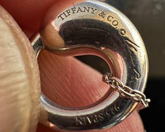 Tiffany & Co Sterling Silver Necklace & Sterling Silver Eternity Circle Pendant by Elsa Peretti