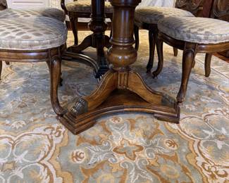 Unique Furniture Co. 2 Pedestal Dining Table (70"L x 44"W x 29"H with 3 leaves 18"L each)
