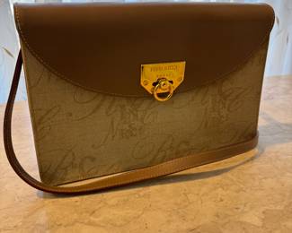 Women's Nina Ricci Leather & Canvas Shoulder Bag