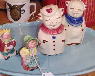 Just a few in a collection of vintage salt and pepper shakers