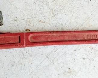 Vintage cast iron stillson pipe wrench