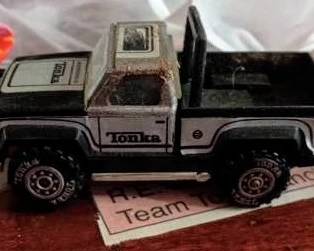 Rare Vintage 1978 Tonka Black Silver & Black Pickup Truck Hard To Find