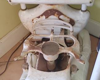 Antique white grocery store scale cast iron and porcelain