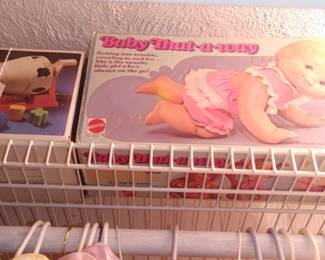Vintage crawling baby that a way