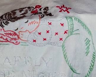Vintage embroidery pillowcases