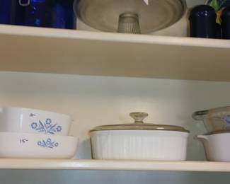 Blue and white blue corn flower CorningWare
