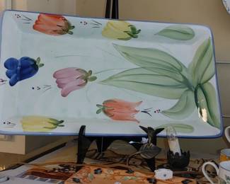 Large rectangular serving dish made in Italy very nice