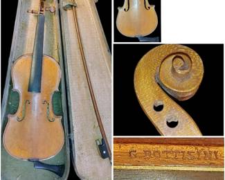 Beautiful antique violin ( in need of restoration) G. Bottesini Bow