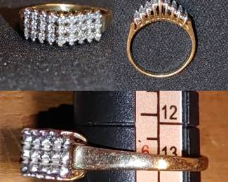 Vintage 10kt diamond ring