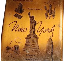 Brass vintage New York City So good with the whole book cigarette case