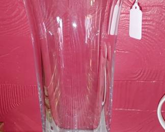 Wonderful extremely heavy hand blown clear face with pontil on the bottom no flaws