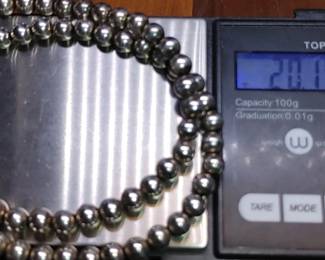 Sterling silver Bead necklace