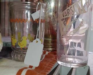 , vintage drinking glasses if varsity and more