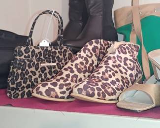 Leopard boots bags shoes