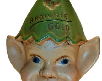 Awesome vintage Girl Scout Brownie pixie head Bank