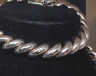 Beautiful sterling silver 925 Italian San Marco necklace and matching bracelet