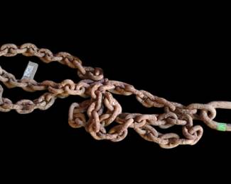 Long and large cast iron logging chain
