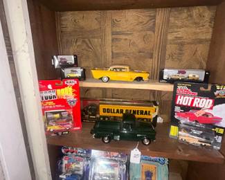 Diecast trucks and cars