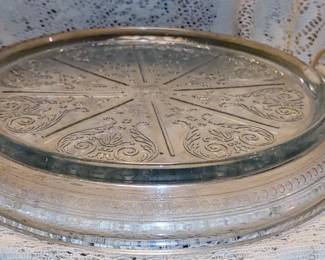 Blue Fire King trivet