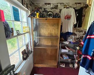 Two beautiful handmade showcases with Magnetic glass closing doors these were used to hold Sports collectibles