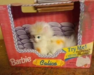 Vintage Barbie calico cat