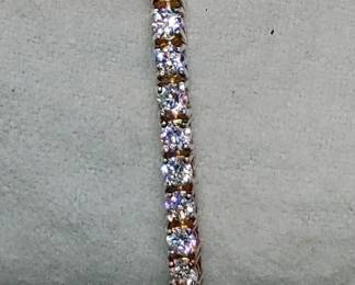 Beautiful sterling silver Italian cz tennis bracelet