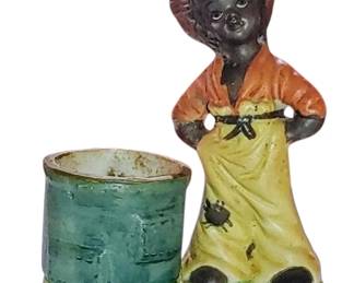 Afro-american planter candle holder 1979