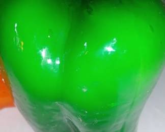 Hand blown glass bell pepper