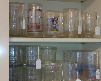 Lots of drinking glasses
