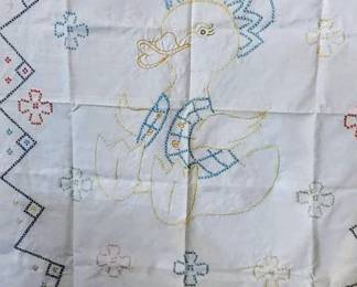 Vintage embroidery duck