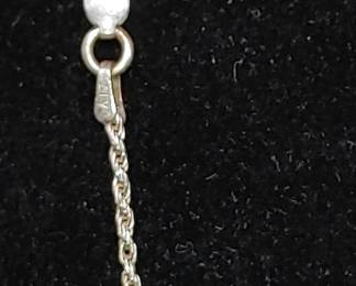 Beautiful sterling silver braided diamond cut necklace