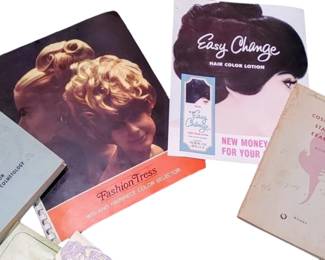 Vintage cosmetology and hair styling books