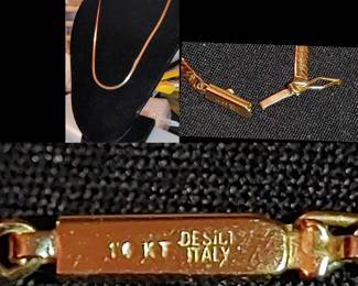 Gorgeous 16inch and cut herringbone necklace 14 karat. Hallmarked Design Italy
Double safety clasp
6.13 grams