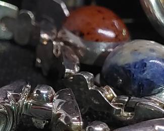 Sterling silver Italy gemstone bracelet