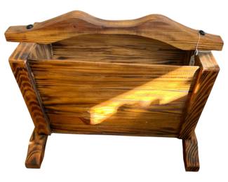 Wonderful all handmade and crafted solid Cedar magazine holder could be used for firekindling or other things