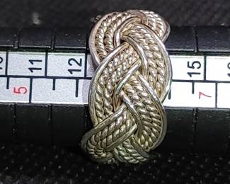 Vintage braided 925 Italy ring size 6