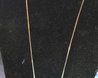 Long sterling silver heart necklace long chain