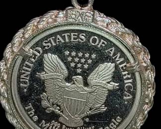 Thousand Millennial eagle .999 fine silver coin