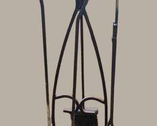 Beautiful wrought iron fireplace set