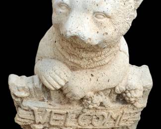 Small cement bear Garden item